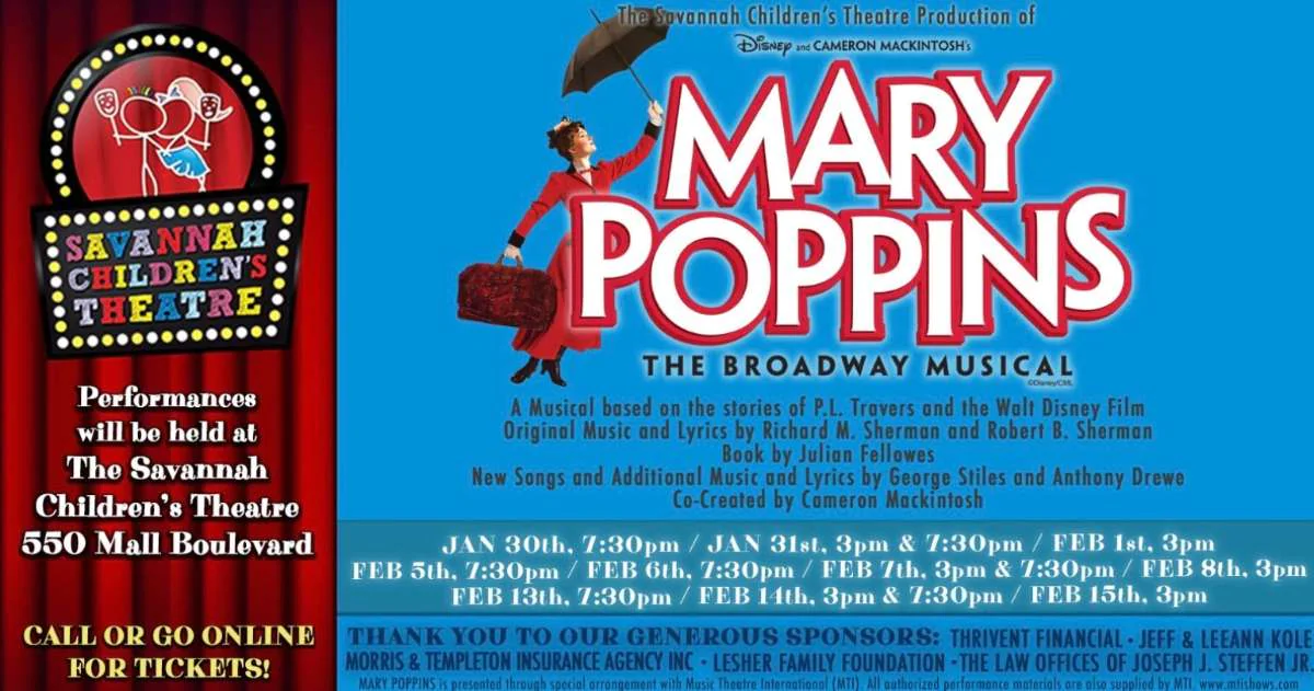 Mary Poppins Show at the Savannah Children’s Theatre