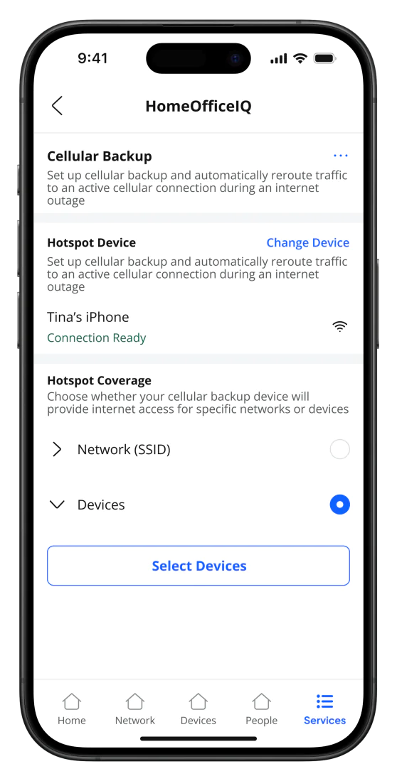 HomeOfficeIQ Phone Screen