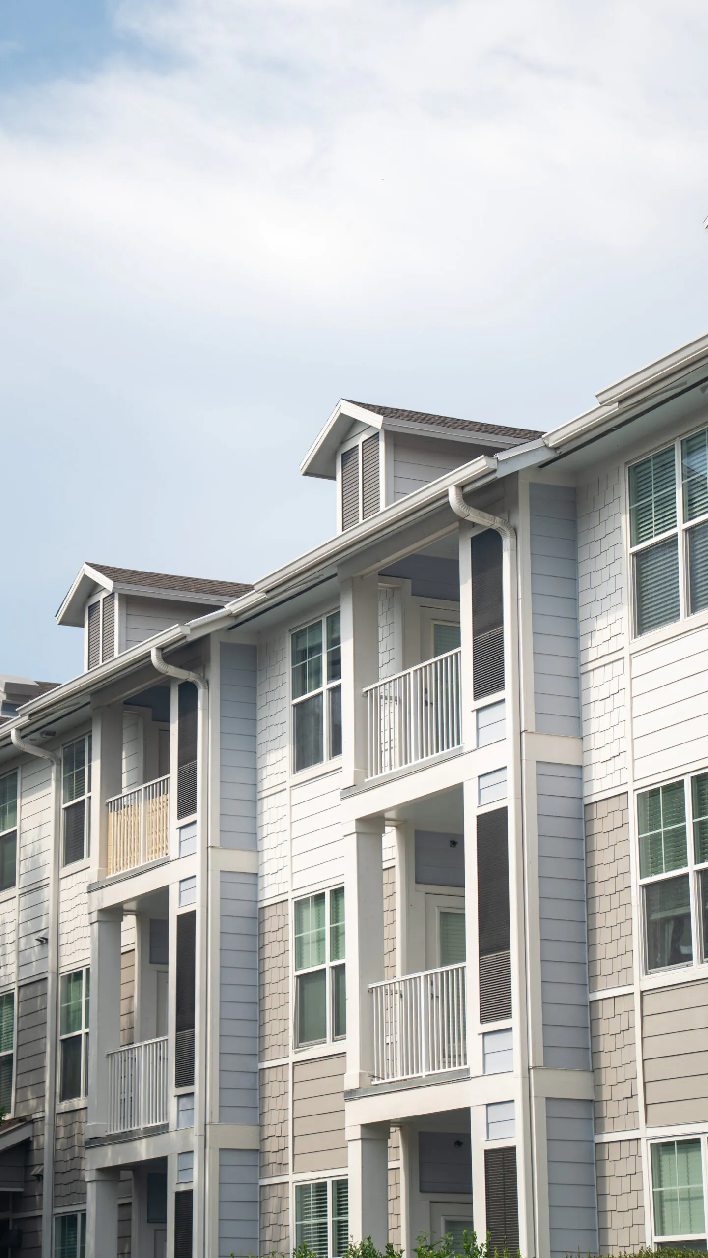 Apartment community architectural detail